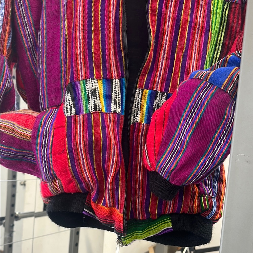 Colorful Striped Patchwork Jacket - Picture 5 of 5